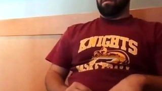 Bearded Bro Public Jerk Off in A Coffee Shop